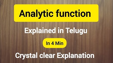 Analytic Function in Telugu