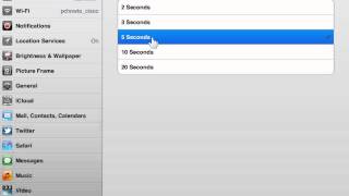 Apple iPad Set Slideshow Options