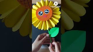 Sunflower|Paper Sunflower|Easy Craft for Kids|#shorts #shortsvideo #shortsyoutube #shortsfeed screenshot 5