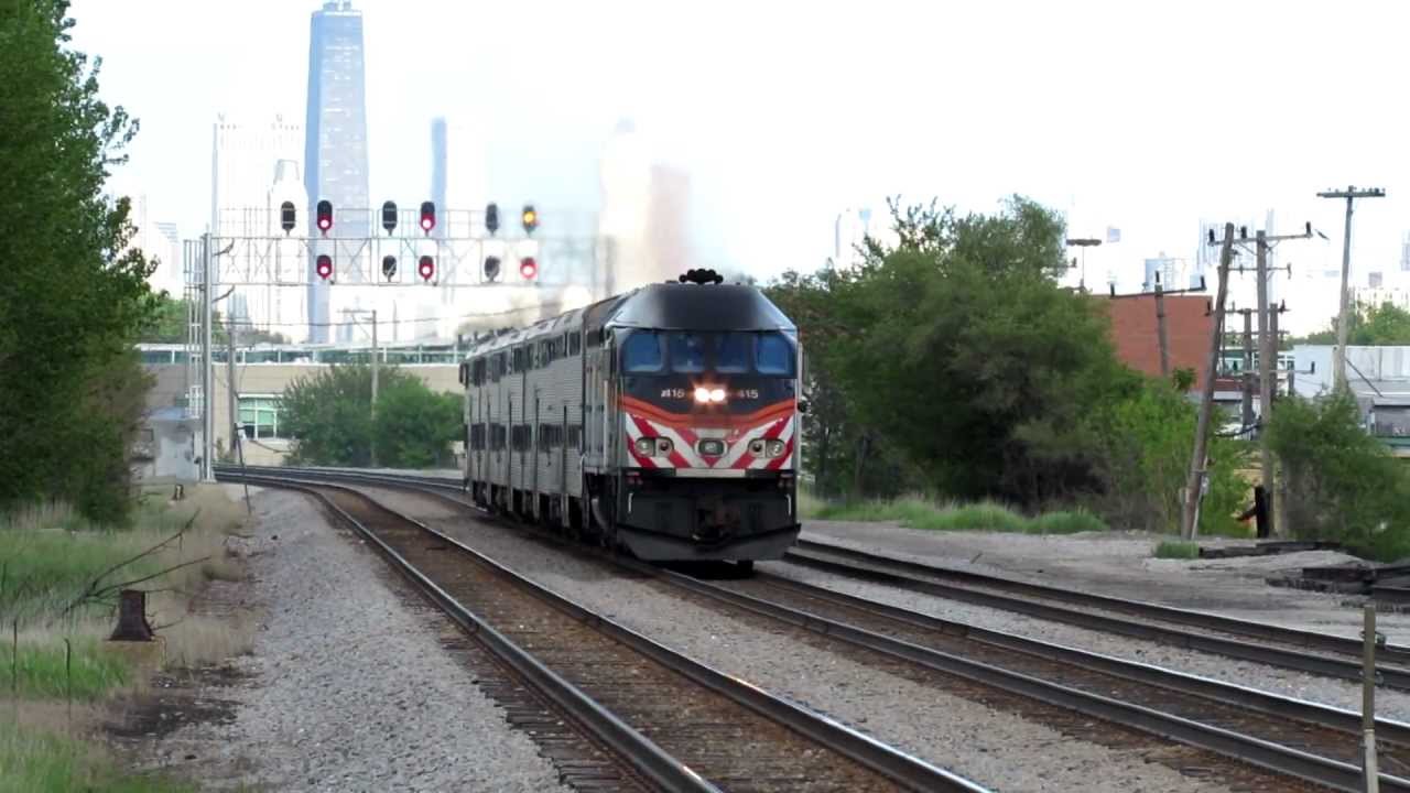 Metra MP36PH 3S 415 Leads Outbound MD W Train 2231 To Big Timber Road metra-mp36ph-3s-415-leads-outbound-md-w-train-2231-to-big-timber-road