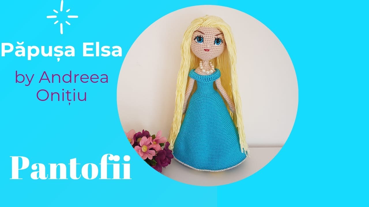 Papușa Elsa croșetată -pantofii