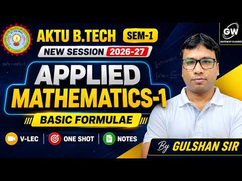 Applied Mathematics-1 Basic Formulae I by Gulshan Sir Gateway Classes I AKTU