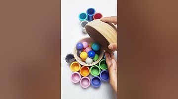 Wooden Stuff Color Sorting Asmr #asmr #satisfying #color