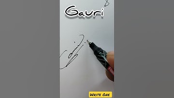 #gauri #signature #shorts @WriteOne