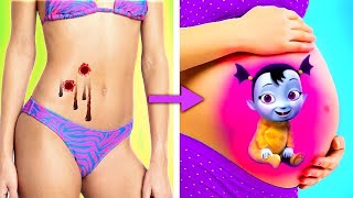 ¡CAMBIO DE IMAGEN DE VAMPIRA EMBARAZADA! || ¡Trucos \& Gadgets Locos De Embarazo De TikTok!