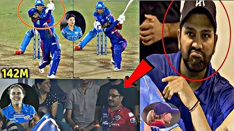 Rohit Sharma Shoked Reaction Radha yadav Amazing six 142 miter ll #rohitsharma #wpl #wpl2023