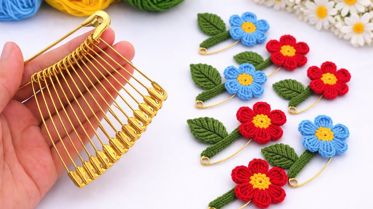 Çataligneye  tıg örgü çiçek yapımı