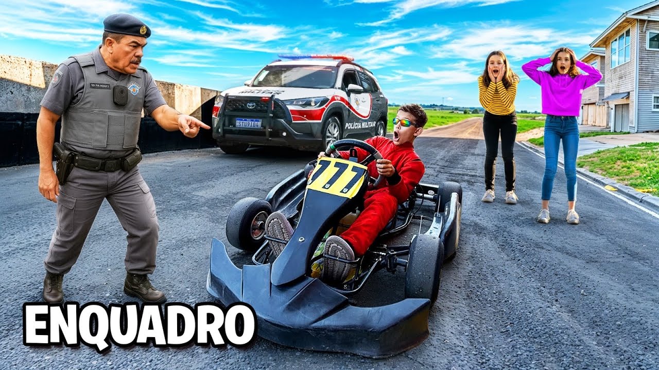ele andou de KART por 200km na frente das MENINOS do CONDOMÍNIO 