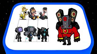 Merge War; Master Hero Battle vs Skibidi Toilet Speakerman Gameplay