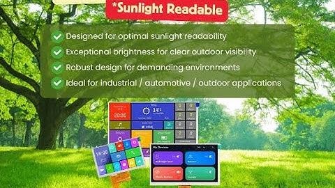 MAXEN High Brightness TFT LCD Display, Sunlight Readable Display