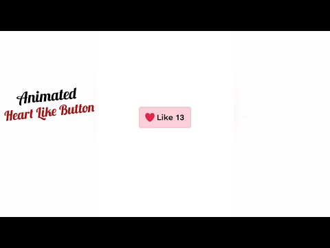 Animated Heart Like Button | Instagram Heart Like Button | With Html , Css & JavaScript