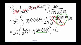 Trig Substitution: Example 3