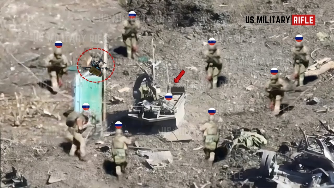Horrible!! How Ukrainian FPV drones have Blown Up Russian troops combat ...