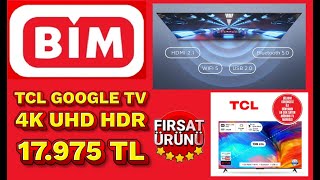 Tcl 55 İnç 4K Ultra Hd Google Tv 55V6A 17.975 Tl Fi̇yatiyla 13 Eylül Cuma Bi̇m Satişta