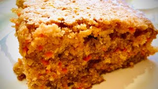 Mix In The Pan Carrot Snack Cake - No Mixing Bowls Needed - Asmr Cooking