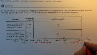 Aleks Predicting whether simple electrochemical reactions happen