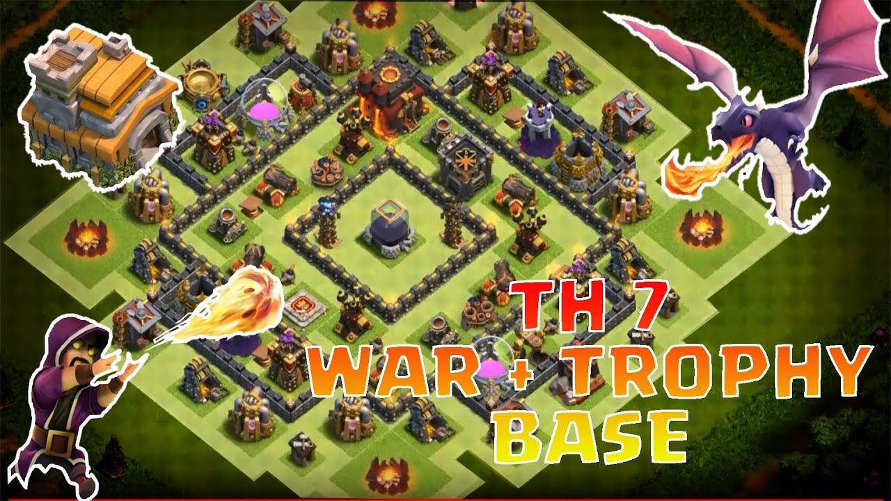 New Best TH7 WAR/TROPHY[defense] Base 2018!! COC Town Hall 7 War Base Design - Clash of Clans