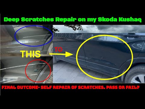 Deep Scratch Repair on my Skoda Kushaq part 3 II DIY Video