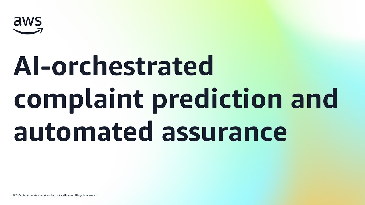AI-orchestrated complaint prediction and automated assurance | Amazon Web Services
