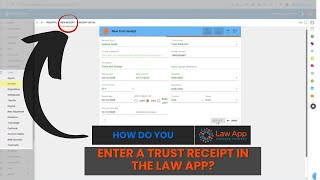 How Do You Enter a Trust Receipt in the Law App? screenshot 1