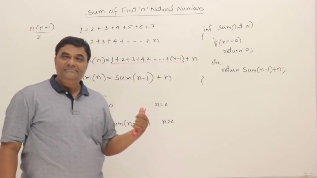 016 Sum of Natural Number using Recursion - YouTube