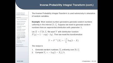 BIOS 660, Lecture 6 - Transformations of Random Variables