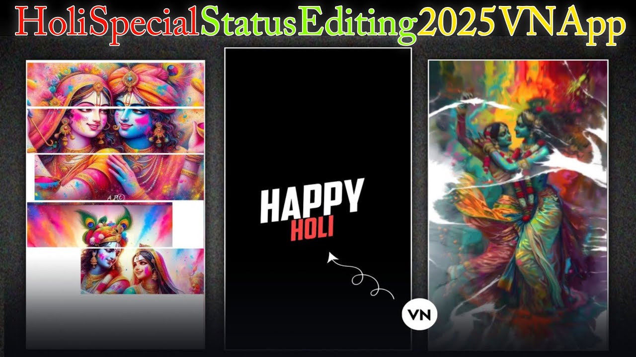 Holi Coming Soon Video Editing | VN App Holi Special Status 2025 | Holi status video editing in VN