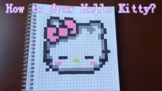 Hello Kitty Pixel Art - How to draw Hello Kitty? #hellokitty #pixelart