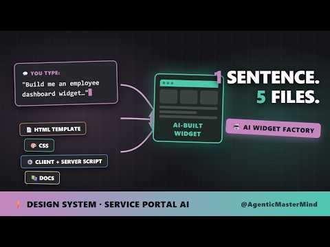 AI Writes a Complete ServiceNow Widget From One Sentence | Design System Demo