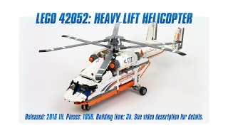 Lego Technic 42052: Helicopter' Unboxing, Parts List, Speed Build Review - YouTube