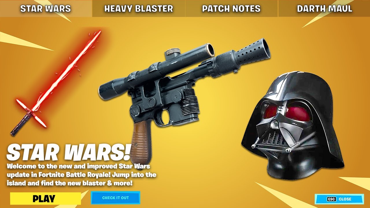 New *BIG* STAR WARS UPDATE in FORTNITE (New Skins, Map, & More) YouTube