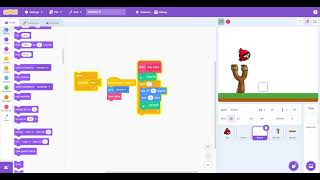 How to make Angry Bird using Scratch; Series 1 #angrybirds #coding #animation 