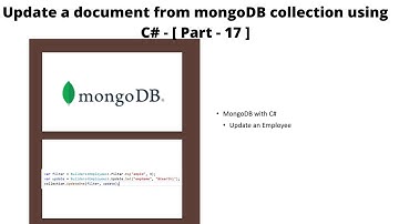 How to update a document from mongoDB using C# || Update a document from MongoDB