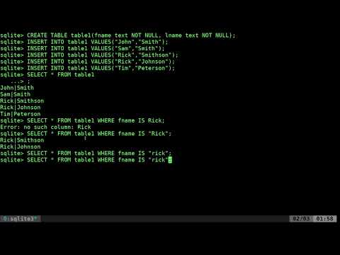 Video: Cum ies din SQLite în terminal?