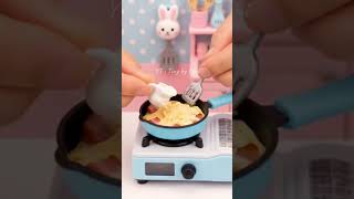 Tiny cooking carbonara ASMR #miniaturecooking #realminicooking #cooking #asmr #kawaii #tinycooking