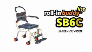 RollIn Buddy Lite SB6c   Inservice Video  Lightweight Mobile Shower Chair For RollIn Showers
