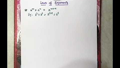 Law of exponent by paper folding ( class 8)