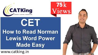 How to Read Norman Lewis Word Power Made Easy (Important for CET | CAT | Bank PO | GRE | GMAT )