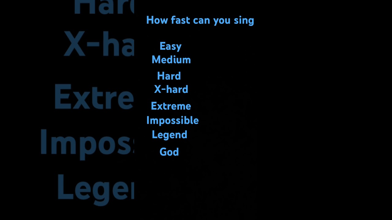 How fast cam you sing 