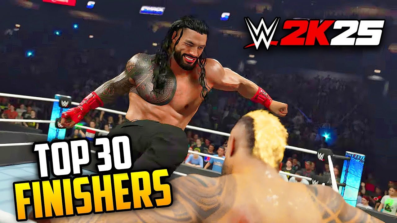 30 лучших добивающих приёмов WWE 2K25 (WWE 2K25 Finishers)