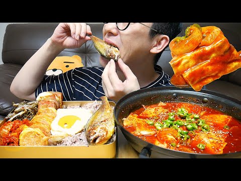 korean old <strong>style</strong> lunchbox &amp;<strong>amp</strong>; Stir-fried tofu MUKBANG ASMR
