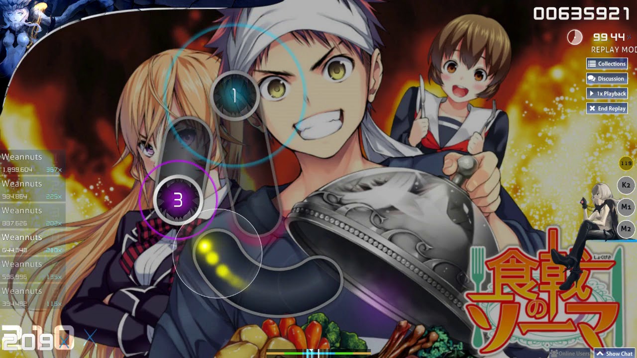 Osu! Shokugeki no Soma (Food Wars) Kibō no Uta [Hard] YouTube