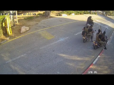 Security video shows when Hamas entered Be'eri, Israel