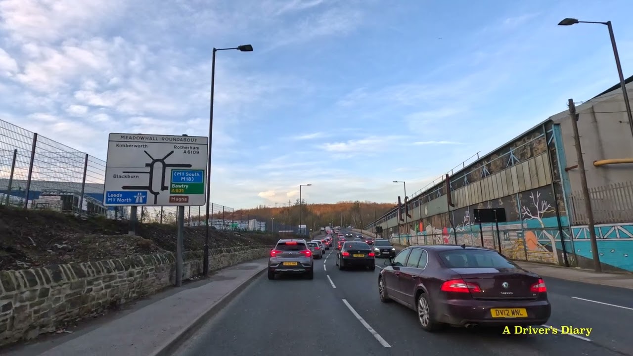 Driving M1 Northbound | Sheffield to Junction 36 via J34–J36 | Relaxing UK Motorway Drive in 4K