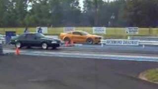 my first 13 second pass stock 08 mustang