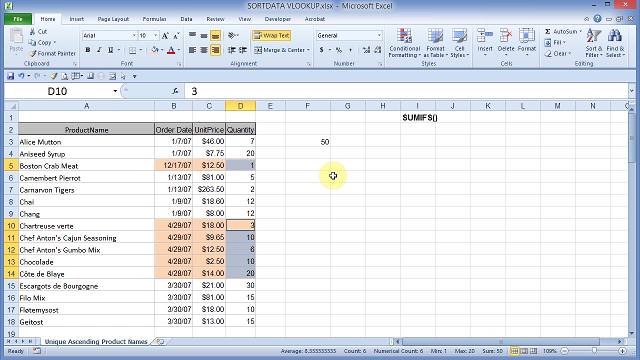 Microsoft Excel Sumifs Function YouTube Microsoft excel sumifs function youtube
