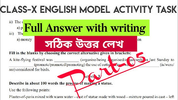 Class 10 English Model Activity task part-05, New 2021 August
