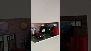 Diorama Two-Floor Brick Garage Scale 143 Model Car Display Diorama Model Kit