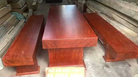 Bộ k3 nguyên khối gỗ cẩm hồng | 220x80x15 | Đồ gỗ siêu việt