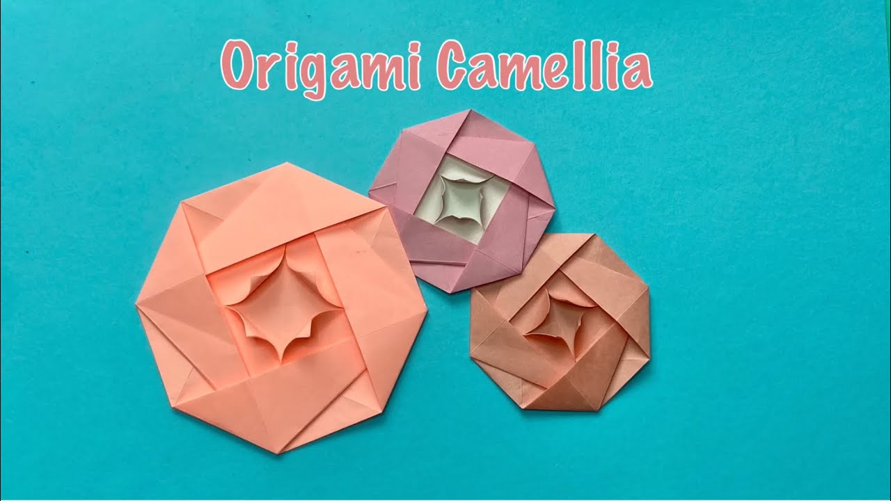 How To Make Origami Camellia Flower - Easy Origami Instructions